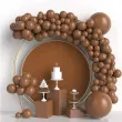 balony beauty and charm pastelowe brazowy godan 12 10 szt
