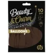 balony beauty and charm pastelowe brazowy godan 12 10 szt