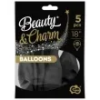 balony beauty and charm pastelowe czarny godan 18 5 szt