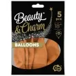 balony beauty and charm pastelowe karmelowy godan 18 5 szt