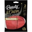 balony beauty and charm platynowe czerwone jasne godan 24 2 szt
