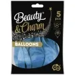 balony beauty and charm platynowe niebieski jasny godan 18 5 szt
