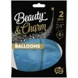 balony beauty and charm platynowe niebieskie jasne godan 24 2 szt