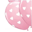 balony biale serca rozowy qualatex 11 6 szt