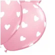 balony biale serca rozowy qualatex 11 6 szt