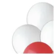 balony bialo czerwoni 10 10 szt