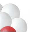 balony bialo czerwoni 10 10 szt