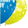 balony birthday boy mix qualatex 11 25 szt