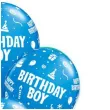 balony birthday boy niebieskie qualatex 12 6 szt
