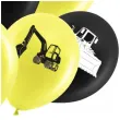 balony budowa koparki zolto czarny pastel procos 11 8 szt