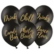 balony candy bar chill dance floor drinks photo booth czarne partydeco 6 szt
