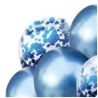 balony chrom mix z konfetti niebieskie partypal zestaw