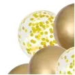 balony chrom mix z konfetti zloty jix zestaw