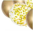 balony chrom mix z konfetti zloty jix zestaw