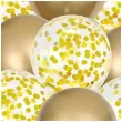 balony chrom mix z konfetti zloty jix zestaw