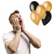 balony classic metalik zlote i czarne godan 10 5 szt