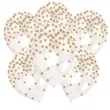 balony confetti gold transparentne amscan 11 6 szt