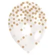 balony confetti gold transparentne amscan 11 6 szt