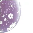 balony crystal kwiaty i kwiatki fioletowe qualatex 18 25 szt