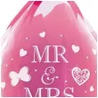 balony crystal mr mrs rozowe qualatex 18 25 szt