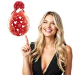 balony crystal serduszka i spirale czerwone qualatex 18 25 szt