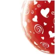 balony crystal serduszka i spirale czerwone qualatex 18 25 szt