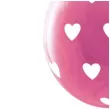 balony crystal serduszka rozowe qualatex 18 25 szt
