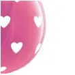 balony crystal serduszka rozowe qualatex 18 25 szt