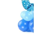 balony cyfra 0 niebieski partypal zestaw