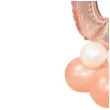 balony cyfra 0 rozowe zloto partypal zestaw