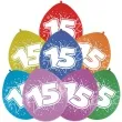 balony cyfra 15 impreza mix folat 12 8 szt