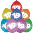 balony cyfra 19 impreza mix folat 12 8 szt
