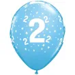 balony cyfra 2 blekitne qualatex 12 6 szt