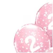 balony cyfra 2 rozowe qualatex 12 6 szt