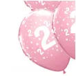 balony cyfra 2 rozowe qualatex 12 6 szt