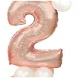 balony cyfra 2 rozowe zloto partypal zestaw