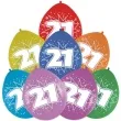 balony cyfra 21 impreza mix folat 12 8 szt