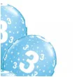 balony cyfra 3 blekitne qualatex 12 6 szt