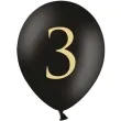 balony cyfra 3 czarne 12 strong 50 szt