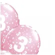 balony cyfra 3 rozowe qualatex 12 6 szt
