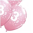 balony cyfra 3 rozowe qualatex 12 6 szt