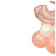 balony cyfra 3 rozowe zloto partypal zestaw