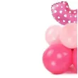 balony cyfra 3 rozowy partypal zestaw