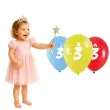 balony cyfra 3 w koronie mix arpex 14 3 szt