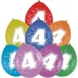 balony cyfra 4 impreza mix folat 12 8 szt