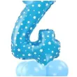 balony cyfra 4 niebieski partypal zestaw