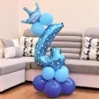 balony cyfra 4 niebieski partypal zestaw