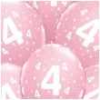 balony cyfra 4 rozowe qualatex 12 6 szt