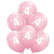 balony cyfra 4 rozowe qualatex 12 6 szt