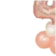 balony cyfra 4 rozowe zloto partypal zestaw